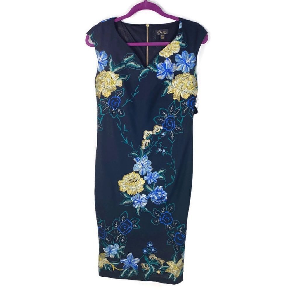 NWT Thalia Sodi Embroidered Floral Shift Dress Sm